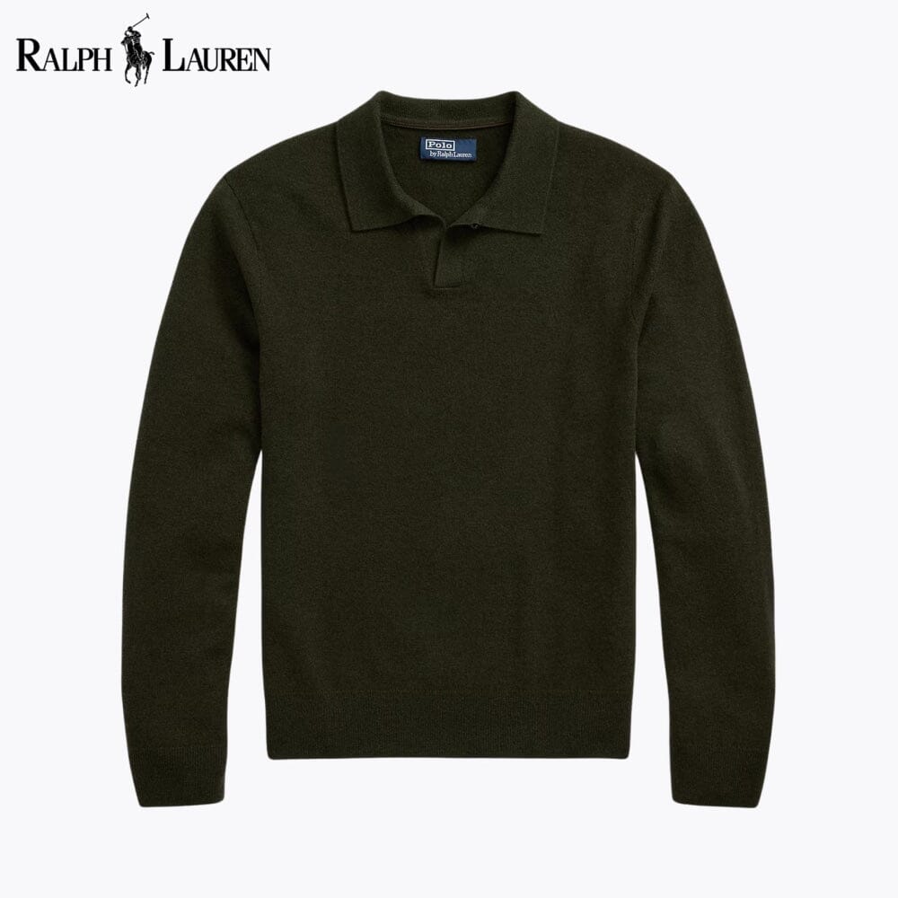 RL Wollpullover mit Johnny-Kragen