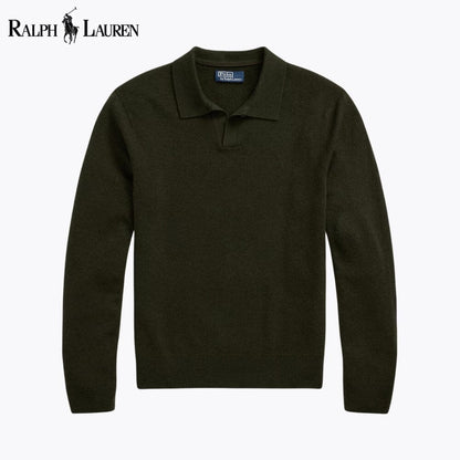 RL Wollpullover mit Johnny-Kragen