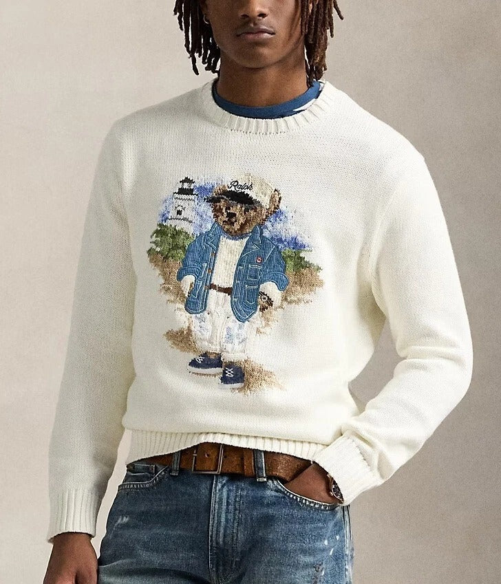 RL Pullover | Blauer Polo Bear