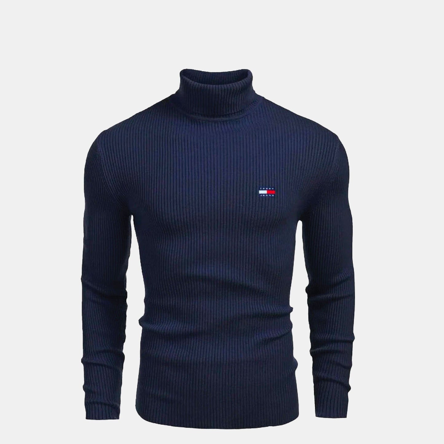 TH Rollkragenpullover aus Zopfstrick und Wolle