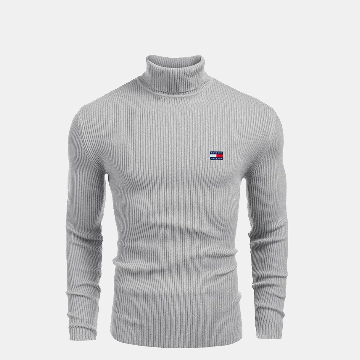 TH Rollkragenpullover aus Zopfstrick und Wolle