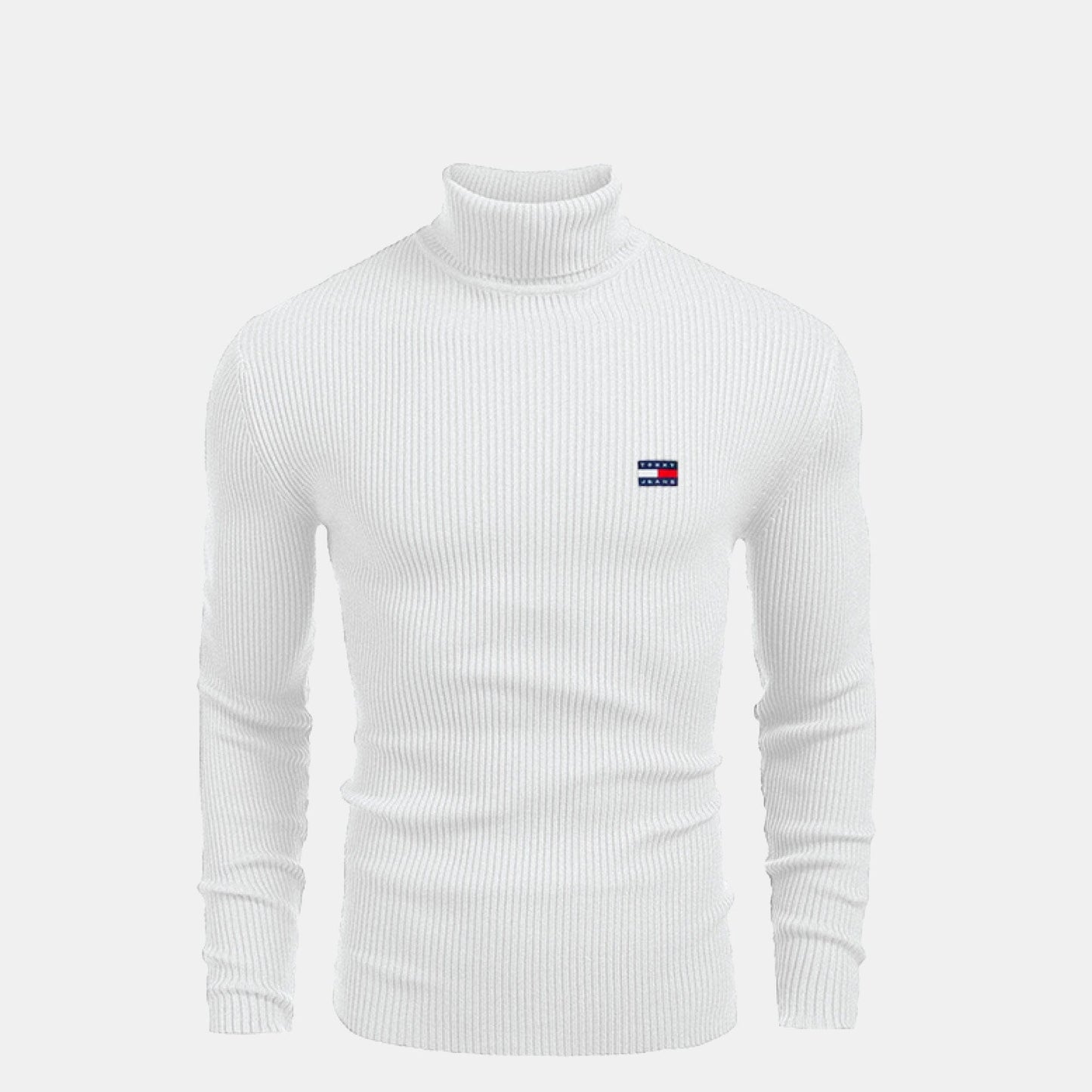 TH Rollkragenpullover aus Zopfstrick und Wolle