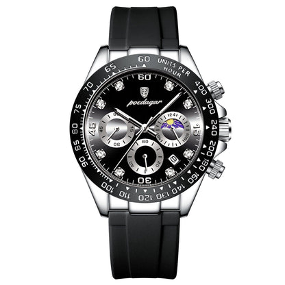 POEDAGAR Watch Chronograph Fase Date